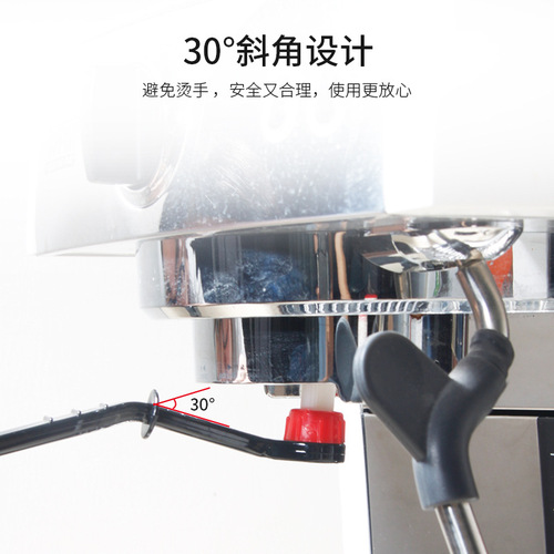 Anti-scalding elbow nylon brush for cleaning coffee machine filters, semi-automatic coffee machine brewing brush head, removable hard-bristle brush