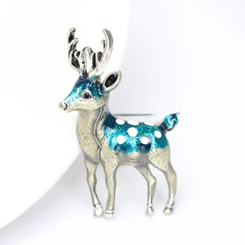 Broche de ciervo lindo de circn de cristal accesorios de pin de vestido de ramillete femeninopicture4
