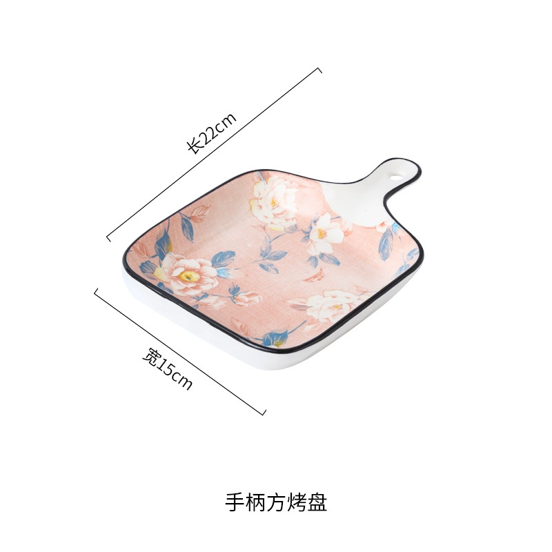 Чаша AiNi Ceramics Camellia — японский стиль, белая фактурная внешняя стенка, внутренняя розовая цветочная отделка, размеры 21.9×19.3×6 см