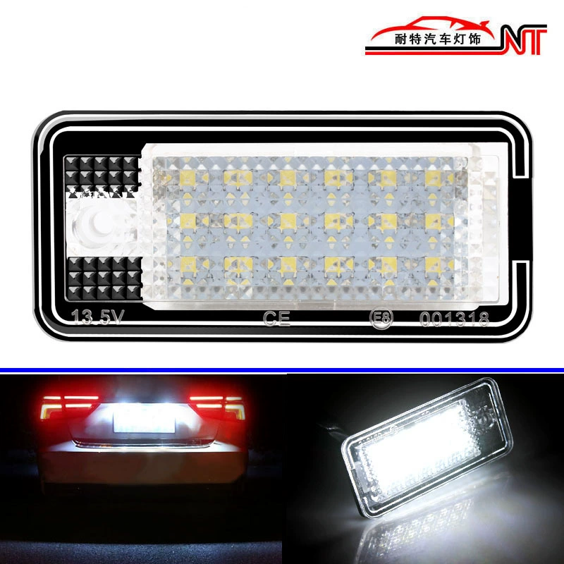 Применимо к AUDI A3 S3 A4 S4 A6 C6 A8 S8 Q7 Светодиодный светильник для номерного знака Подсветка номерного знака