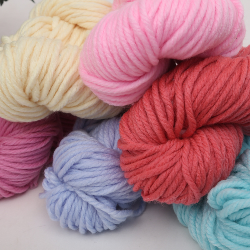 Cross-border supply of thick wool scarf line 4 strands of Icelandic wool large thickness hat line manufacturers wholesale spot