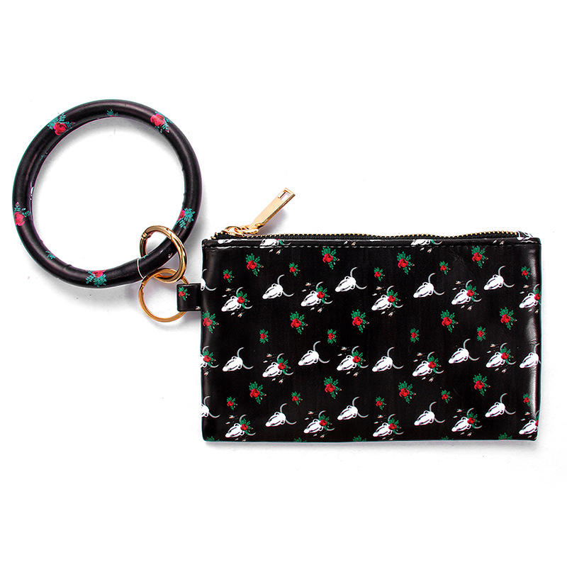 Fashion Color Block Leopard Pu Leather Patchwork Women's Bag Pendant Keychain 1 Piece display picture 6