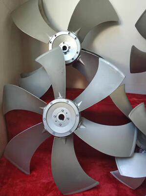 600mm軸孔24/28彎刀六片鋁合金風葉可調節角度扇葉輪軸流風機配套