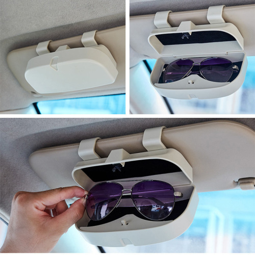 Car glasses case Car sun visor Ticket glasses clip Multifunctional car glasses storage box Car storage box