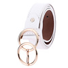 Belt, ring, golden fashionable buckle, decorations, jeans for elementary school students