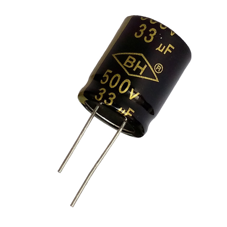 厂家销售  500v33uf  LED电源用电解电容器超高压直插型