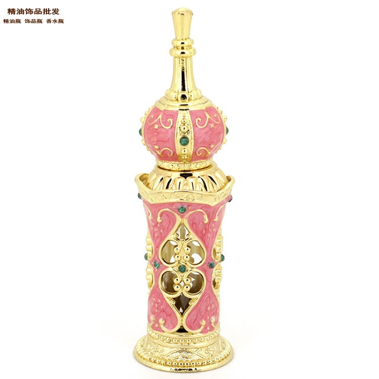 中国精油饰品网枣红镀金色中东宫廷顶精油瓶香水瓶1.jpg