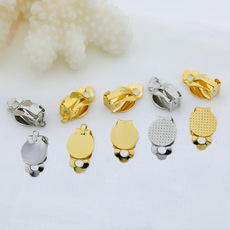 Factory wholesale DIY handmade jewelry material without ear pierced ear clip frog clip student earrings earrings accessories