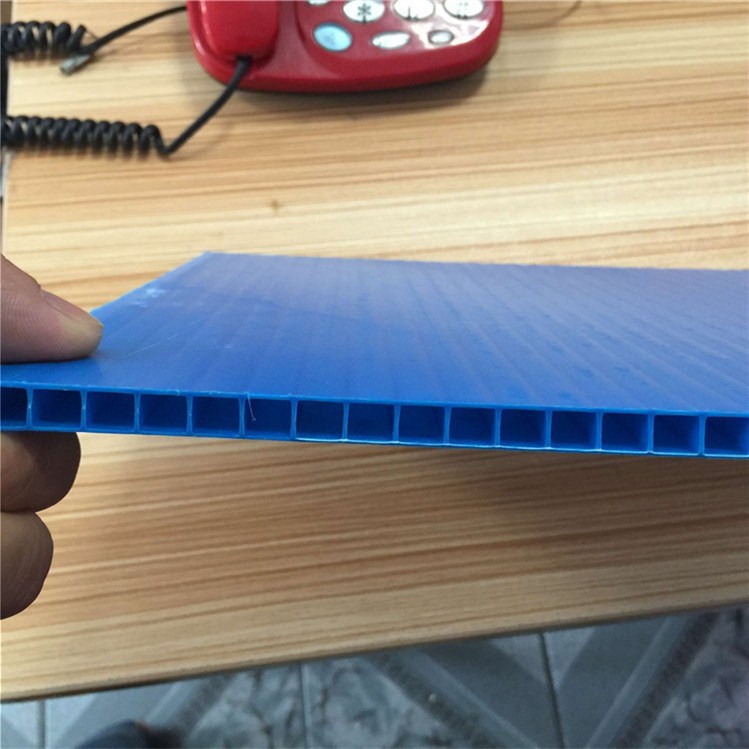 供应 10mm 蓝色塑料中空板  加厚空心板 PP平板