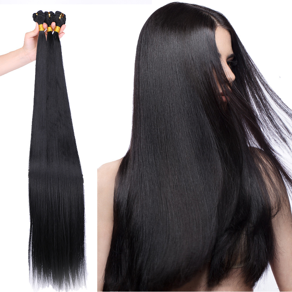 Extralong synthetic fiber hair bundles