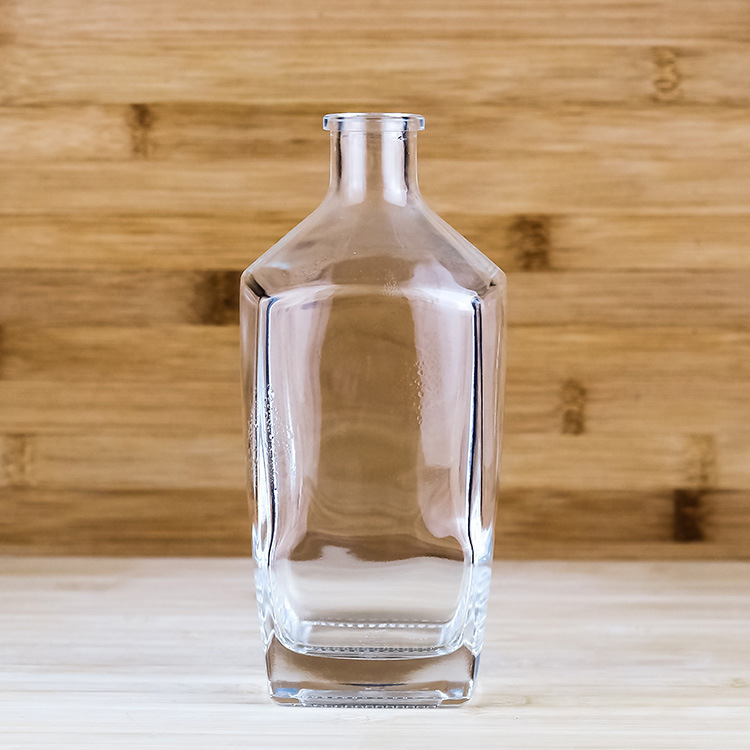 500ml square Cork whiskey vodka foreign wine wine transparent glass bottle one Jin sparkling wine white wine bottle