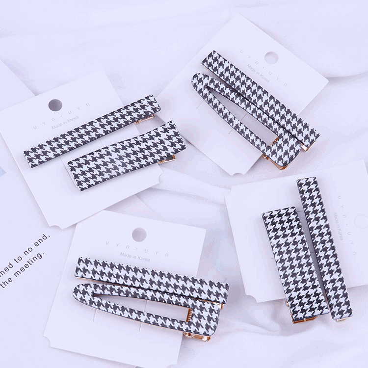 Brand square hairgrip drop-shaped