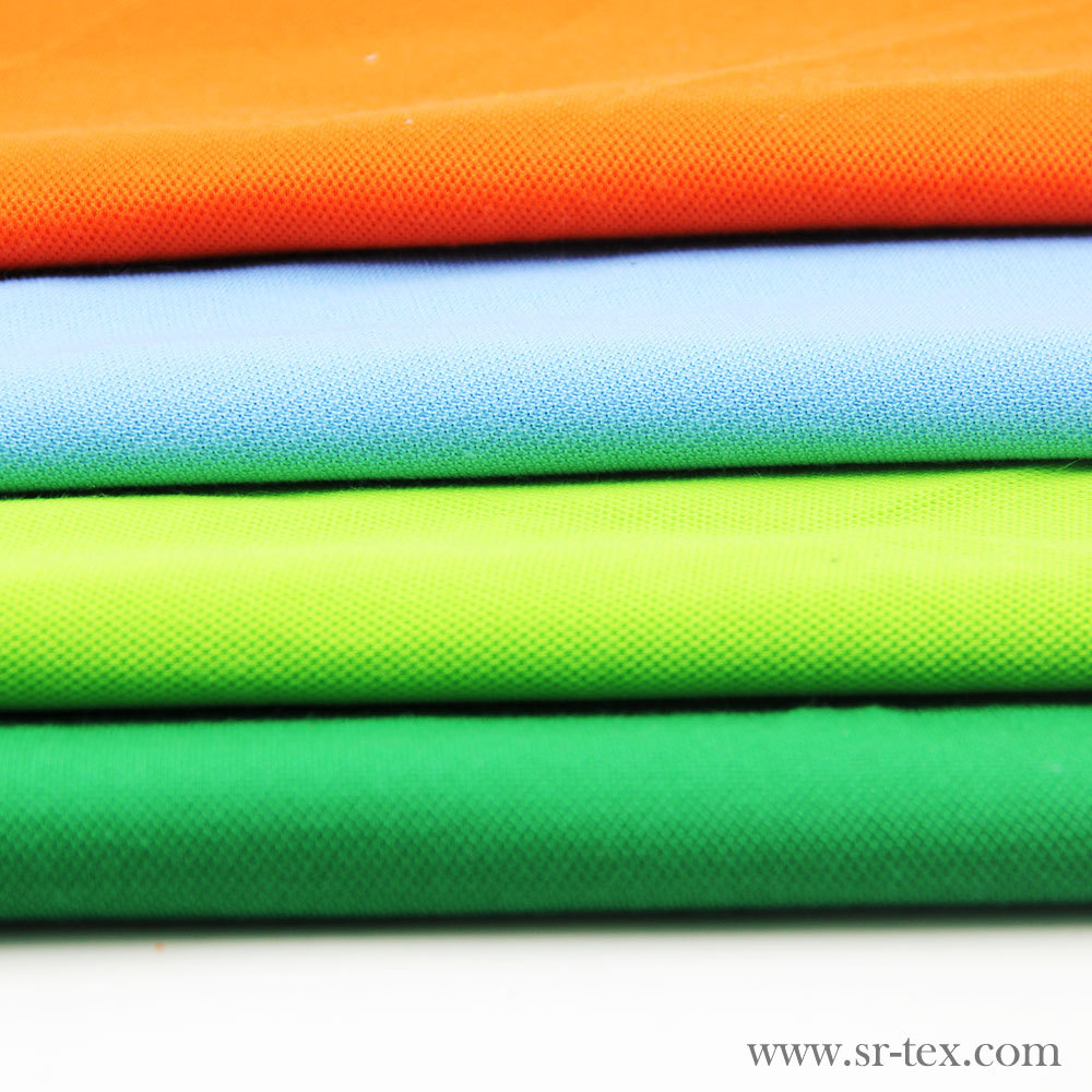 春夏新品 现货涤棉透气网眼珠地布 学校校服polo衫面料