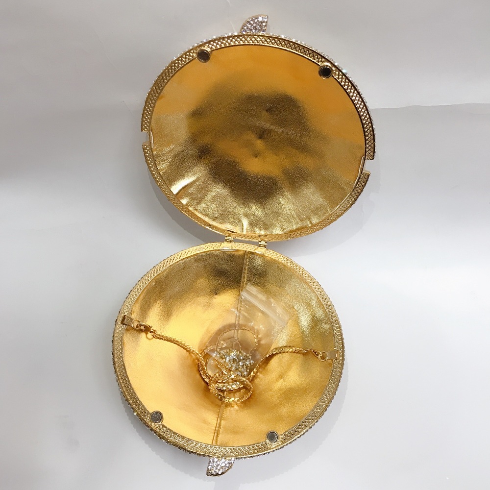 Gold Silver Alloy Rhinestone Metal Diamonds Diamond Shape Evening Bags display picture 5