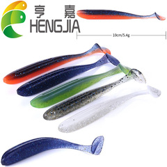 HENG JIA Lure T-Tail Soft Bait, 10cm Crank Hook Fishing Lure, 5.4g, Dual-Color Mini Fish-Imitating Bait