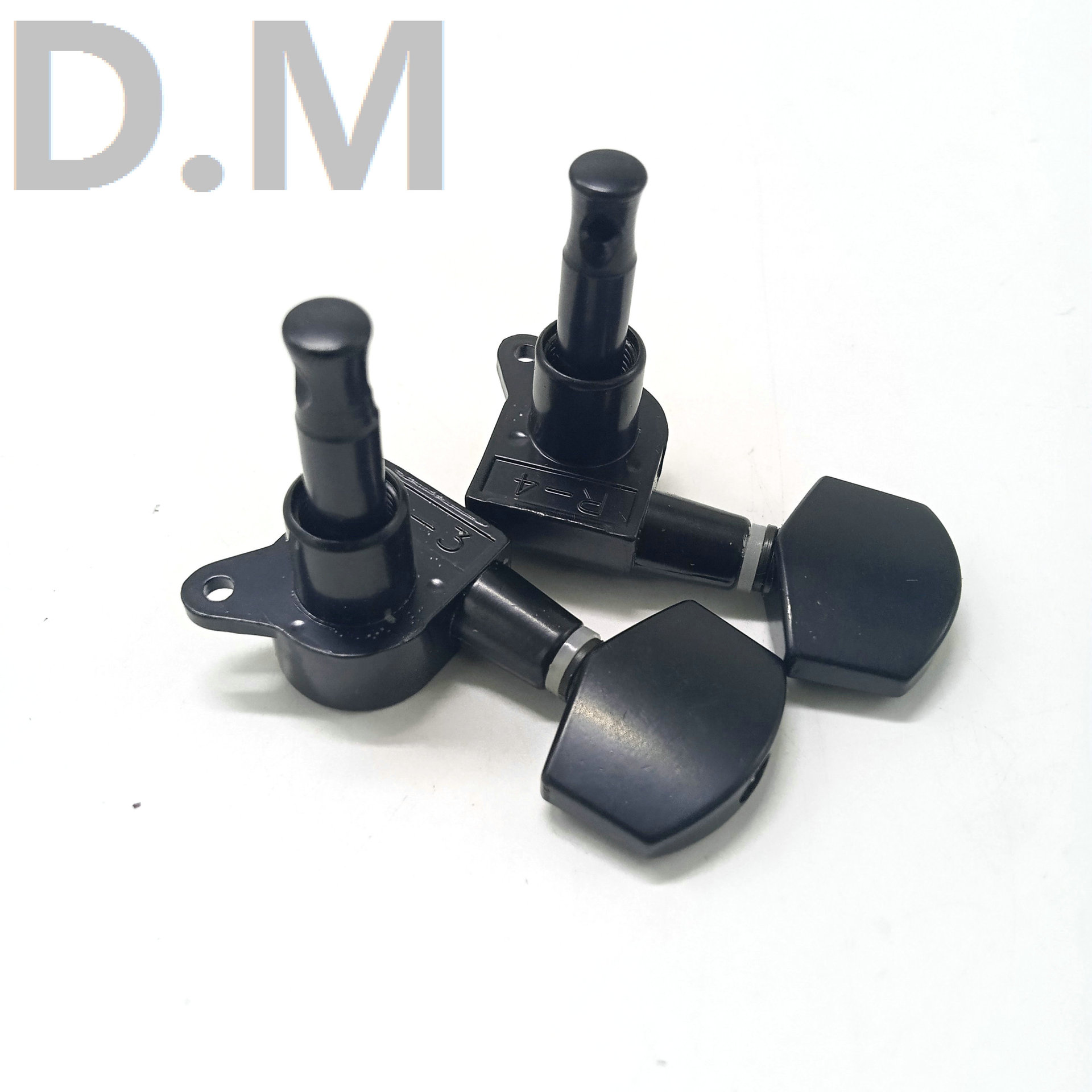 Venta caliente suministro folk guitarra totalmente cerrado cadena Winder aleación de metal 41 folk balada Cabeza Cuadrada cadena botón plata negro