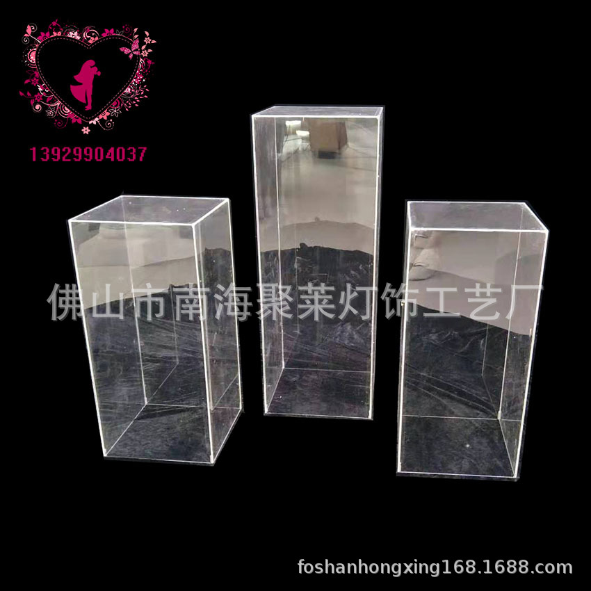 Factory-owned square column transparent...