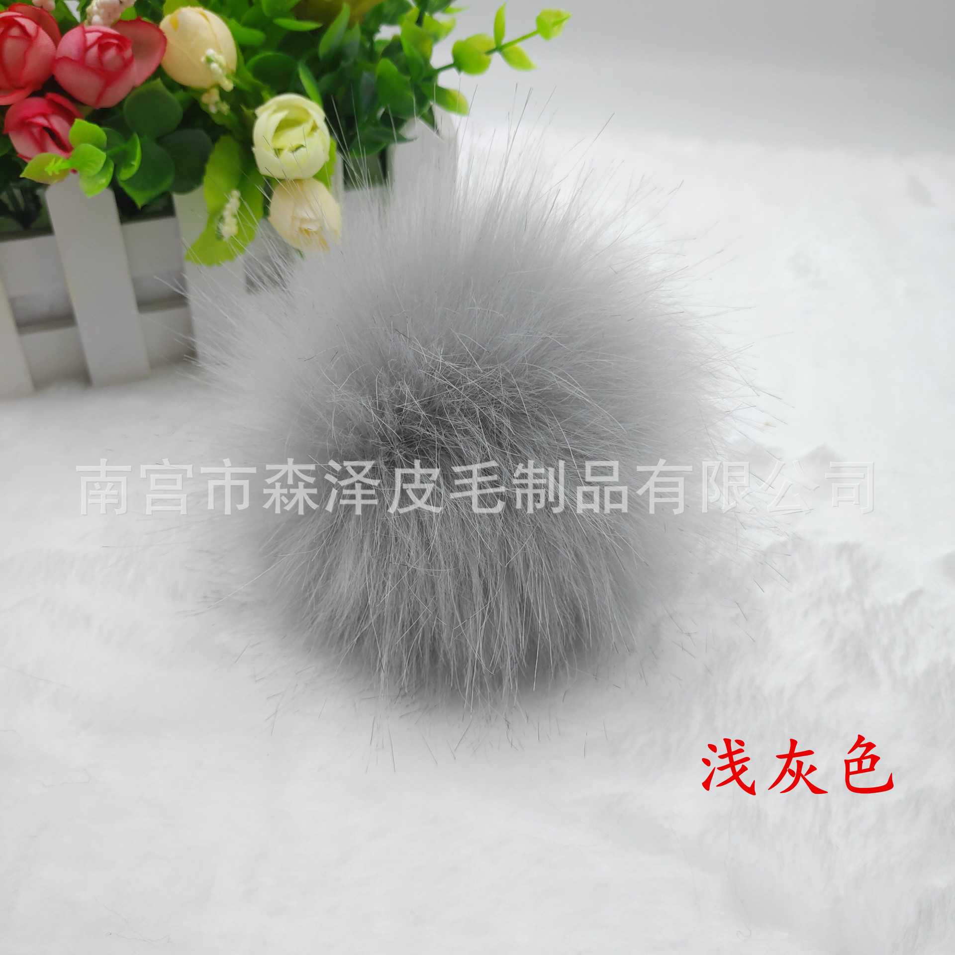 Venta caliente transfronteriza de imitación de piel de zorro de imitación de mapache de imitación de piel de conejo bola de piel sombrero colgante de color imitación de piel falsa bola