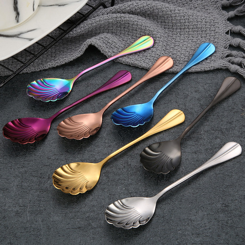 Stainless steel creative colorful champion shell scoop ice cream scoop ice cream scoop ice cream scoop stirring coffee scoop