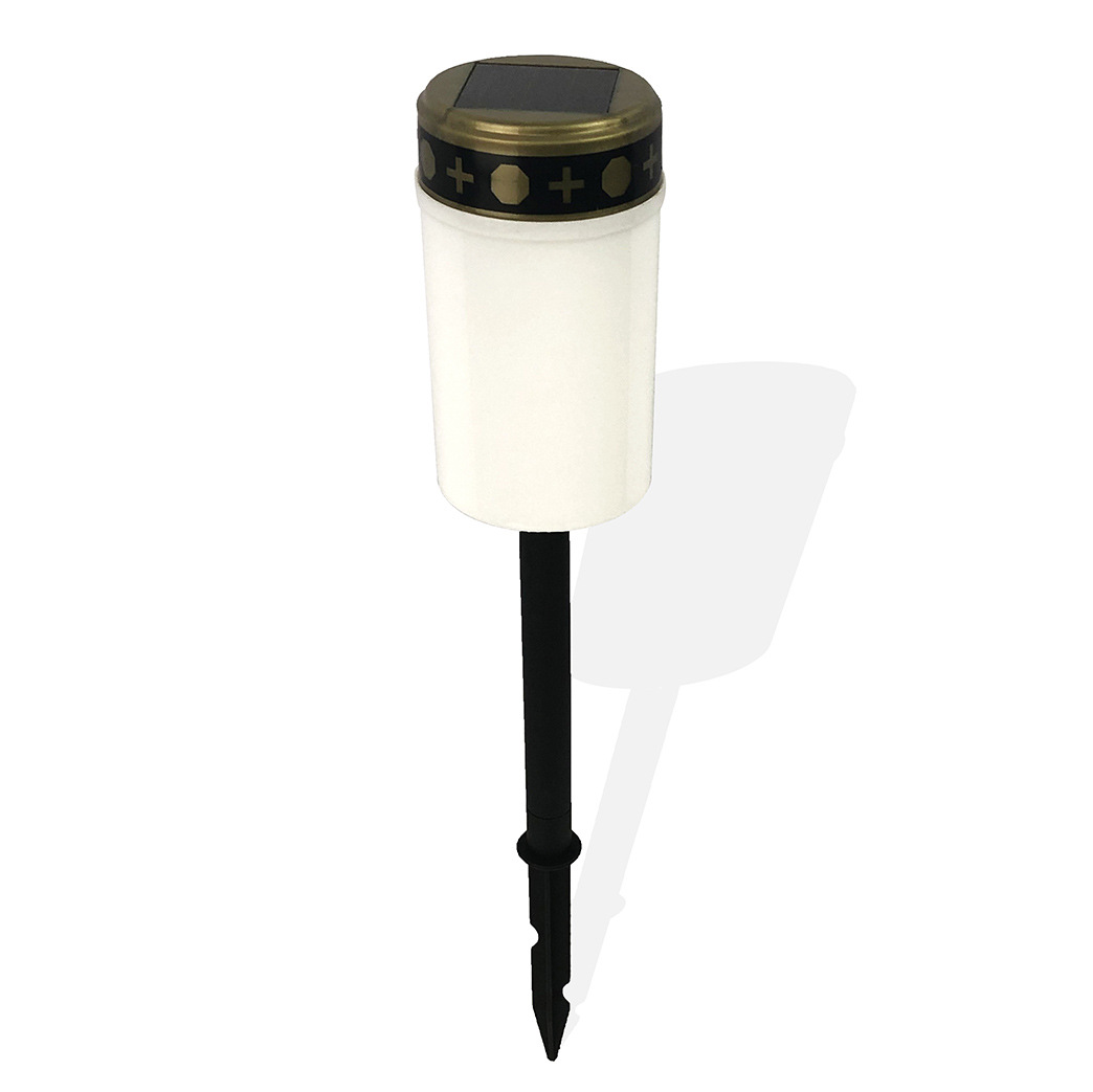 源头工厂 太阳能蜡烛灯 LED墓地灯中教家居装饰摆设小礼品插地灯