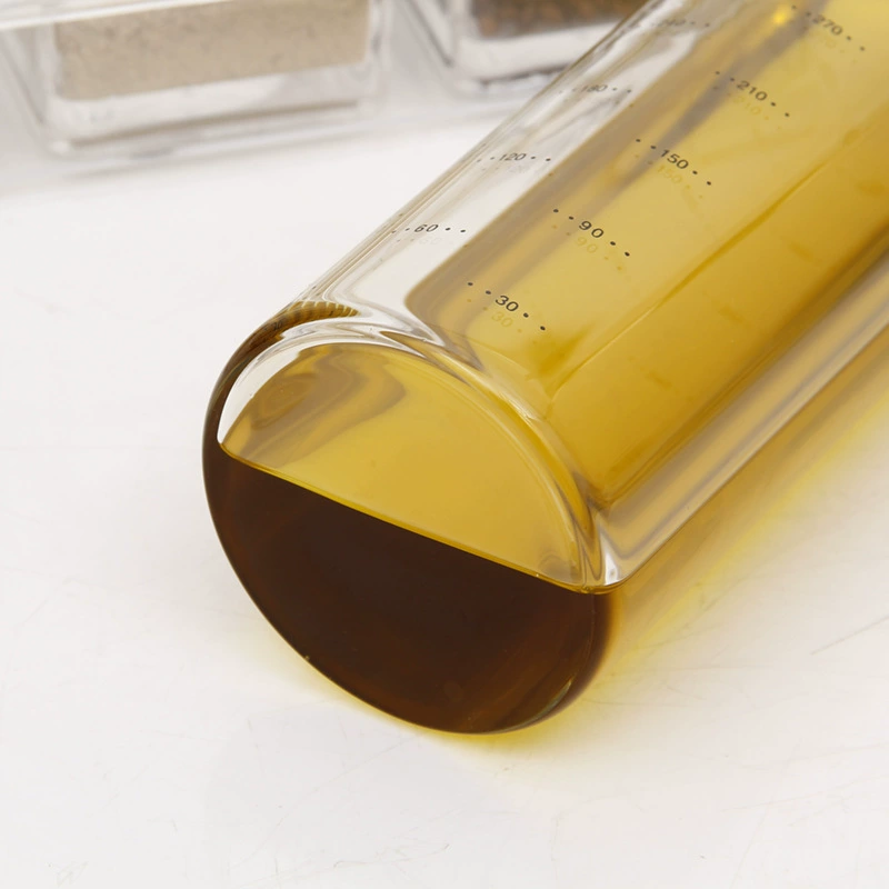 High borosilicate transparent lid oil bottle creative leak-proof glass oil bottle kitchen soy sauce vinegar bottle dust-proof condiment bottle wholesale