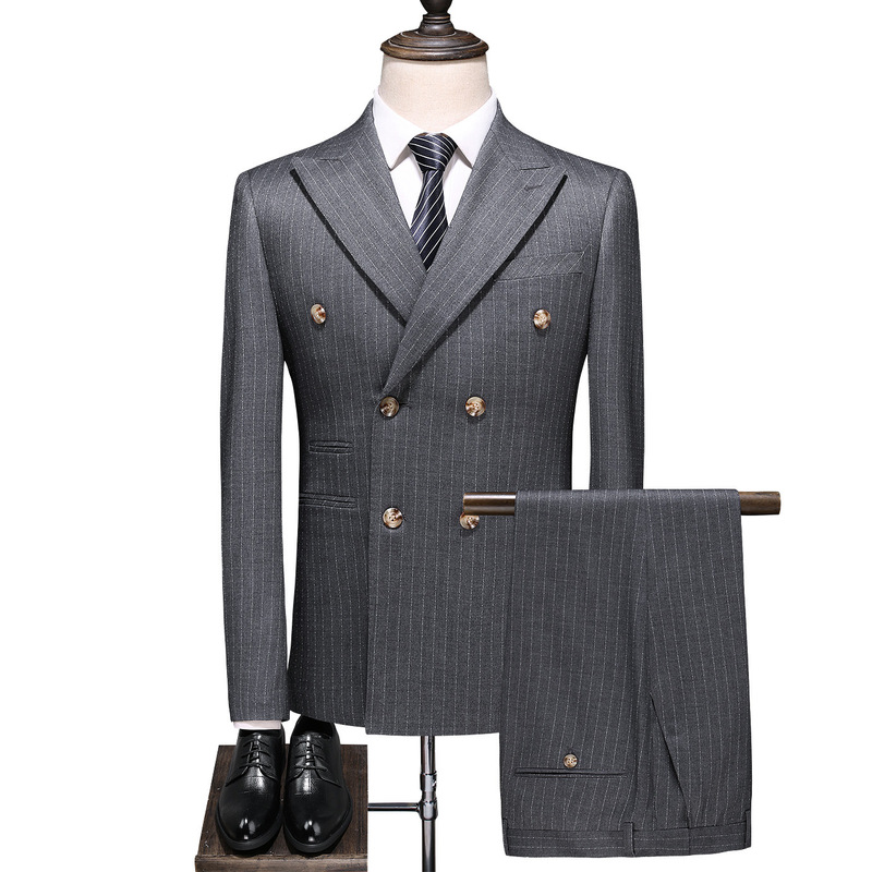 A generation of hair suit men's suit foreign trade large size men's suit suit double-breasted three-piece suit dress 34
