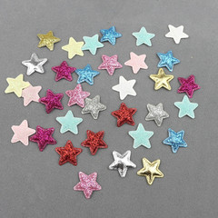 Gold powder cloth five-pointed star children's DIY hair accessories hairpin accessories ultrasonic embossing headband gift decoration material