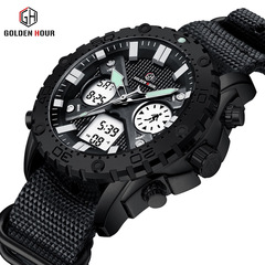 Official Factory Direct Selling New Cross-Border Dual-Core Sport Quartz Watch Waterproof Multi-Function Men's Watch Wholesale