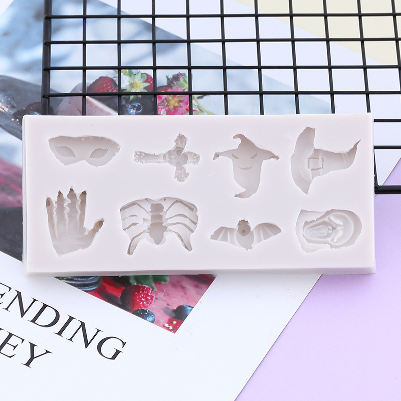 万圣节装饰硅胶模具DIY西点制作南瓜灯等巧克力翻糖蛋糕硅胶模具