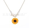 New creative foreign trade jewelry hot sale, pearl sun flower necklace feminine fashion sunflower pendant