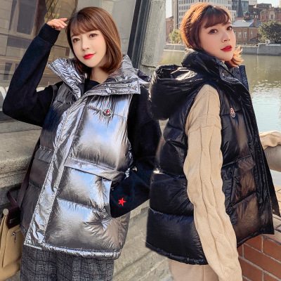 2019秋新款马甲轻薄棉衣女韩版短款宽松无袖背心马夹外套一件代发|ru