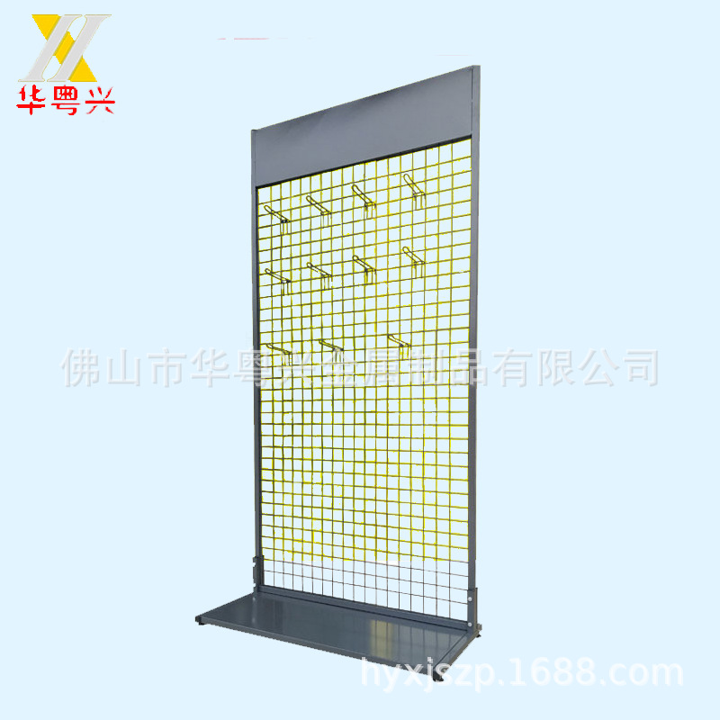 佛山厂家供应单面网线货架 金属展示架 镀铬挂式网架置物架