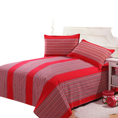 批发老粗布床单婚庆三件套双人床单柔软舒适床品套件批发|ms