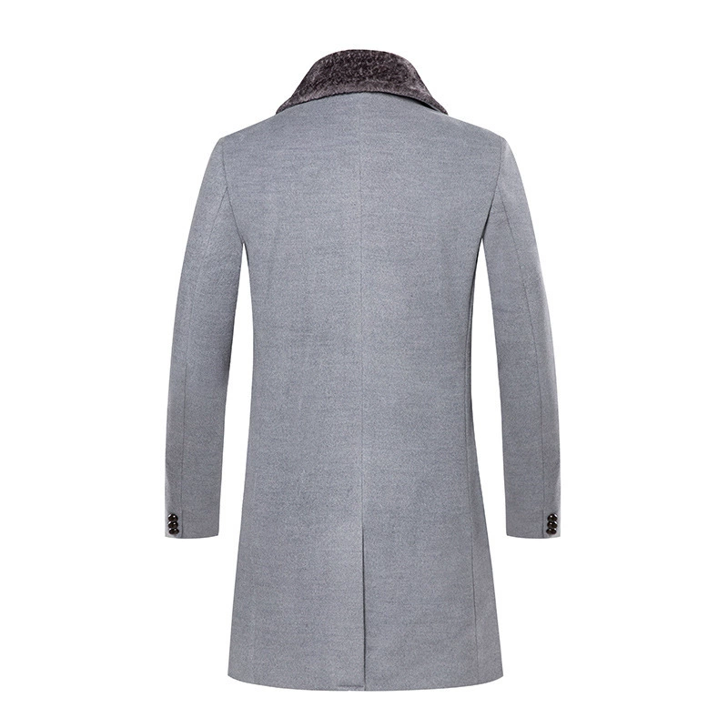 Зимнее пальто-тренч, шерстяное пальто, 2019, slim fit