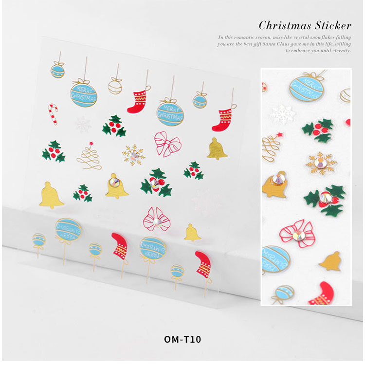 Christmas Letter Paper Nail Patches 1 Set Nail Supplies display picture 10