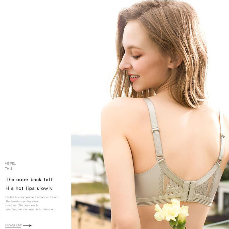 Tienda física venta popular 1870 encaje inalámbrico ajustable pecho fino colección ropa interior 1cm taza