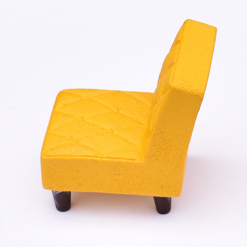 Zakka Mini Retro Handmade Striped Leisure Sofa Chair Miniature Scene Resin Girl Small Ornaments Desktop
