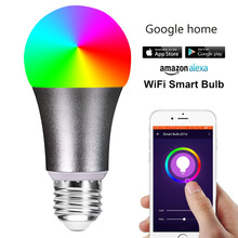智能家居wifi语音LED灯泡 手机远程控制无极调光七彩节能球泡灯