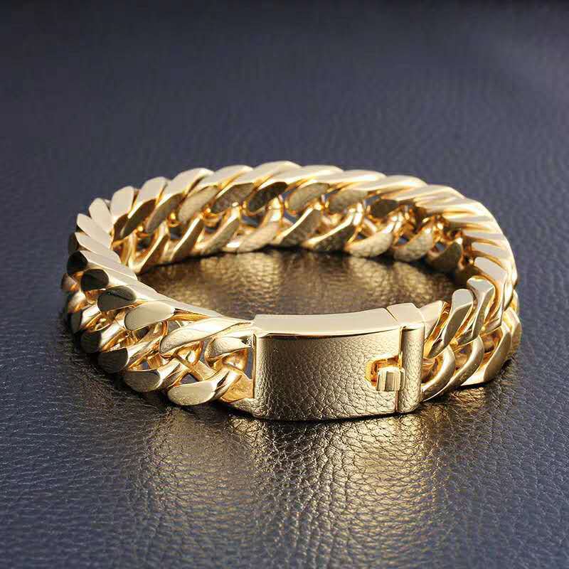 Fashion Solid Color Alloy Plating Men's Bracelets 1 Piece display picture 3