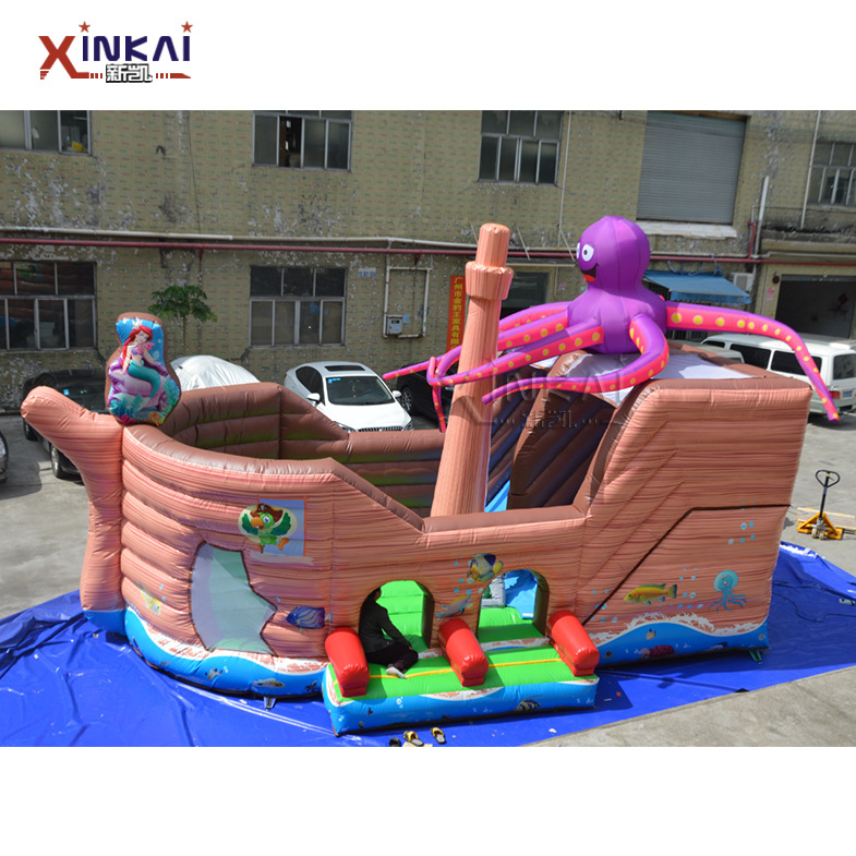 亲子淘充气卡通城堡乐园儿童充气海盗船游乐设备充气小跳床