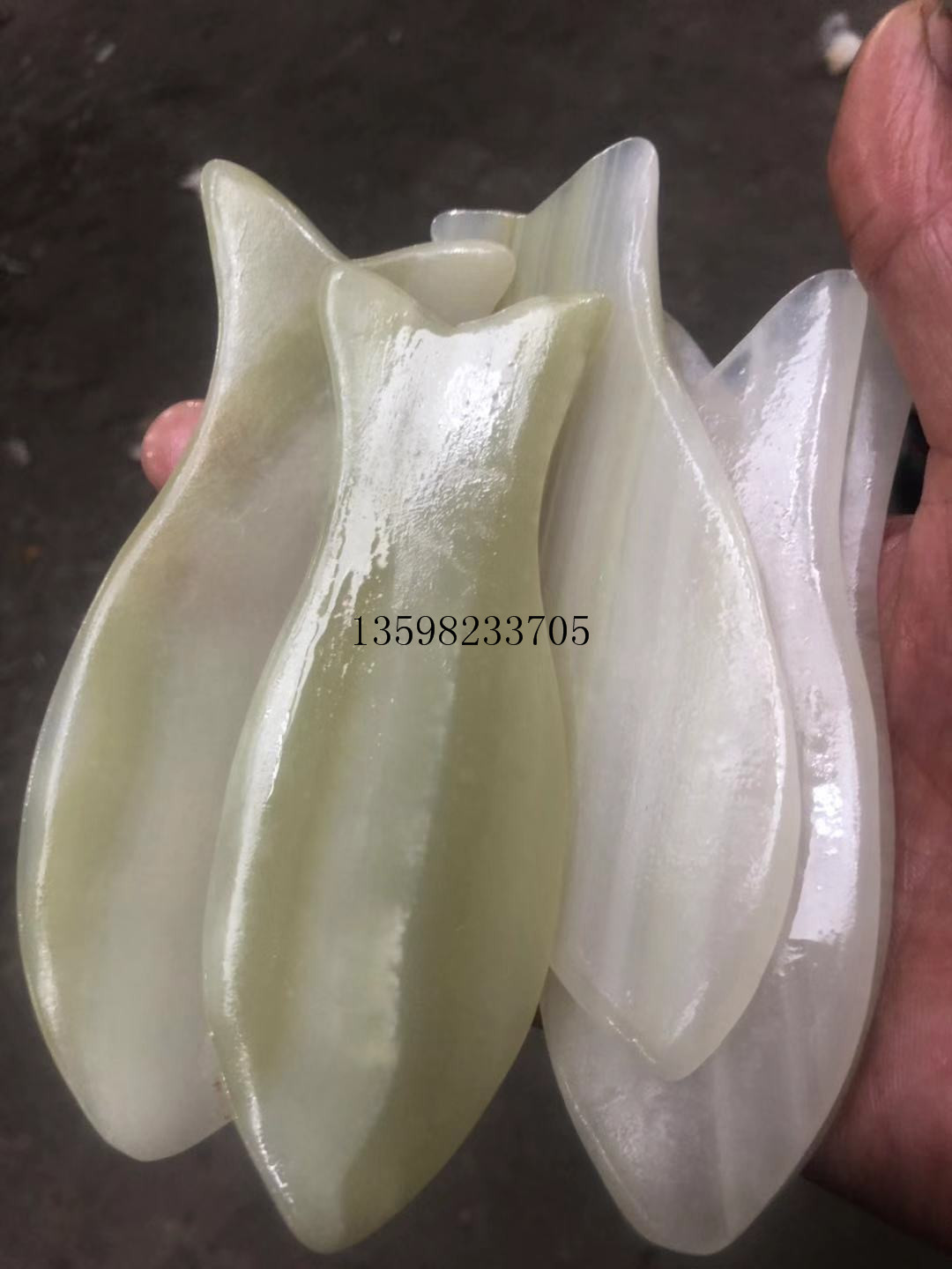 (2개) 공장 직접 자연 옥 아프간 옥 패턴 건강 마사지 옥 긁는 보드 바디 유니버설
