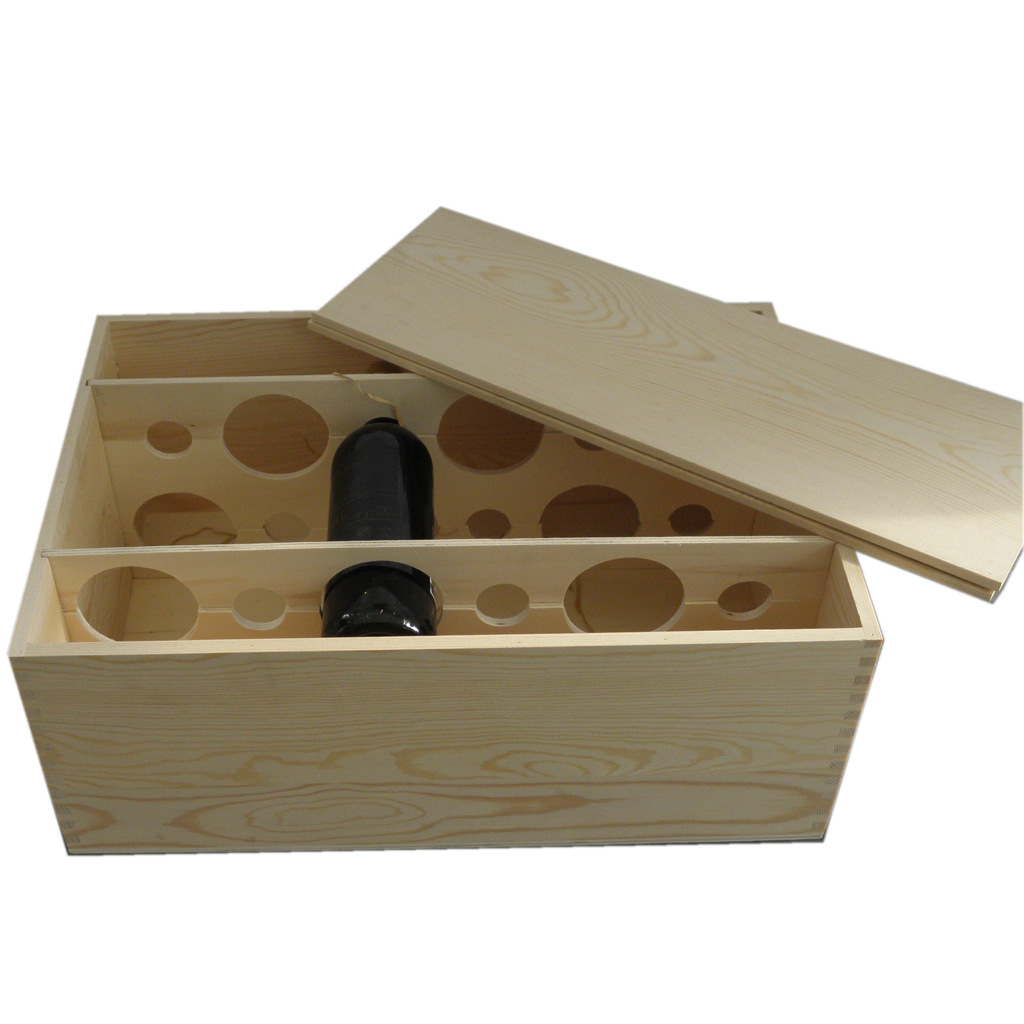 pine Twelve red wine Wooden case 12 bottled Wine Wooden case Manufactor supply Customized red wine Wooden box