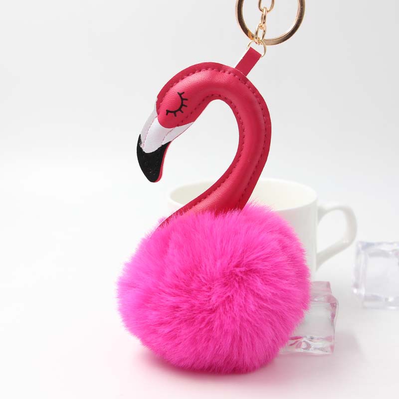 Flamingo Pattern 1 Piece Plush Flamingo Bag Charms