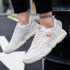 鞋子男秋冬季新款休閒運動鞋韓版潮流學生小熊底男士板鞋防水皮鞋