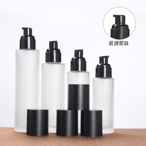 Cosmetics Sandpaper Cream Bottle Face Cream Bottle Liquid Spray Pump Skincare Glass Packaging Set