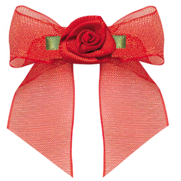 Yao Ming hecho a mano cinta arco regalo caja de joyería arco terminado ropa horquilla decoración estante de tres puntos nudo