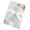 Christmas silver postcard with laser, with snowflakes, wholesale