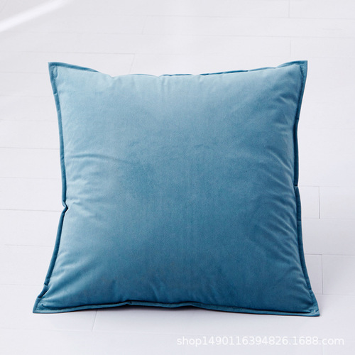 Solid color velvet sofa pillow case wholesale office nap pillow pillow with corporate logo printed on dropshipping