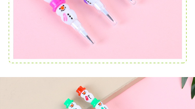 Plastic Material Animal Pattern New Creative Snowman Crayon Cut-free Removable Pencil 1 Piece