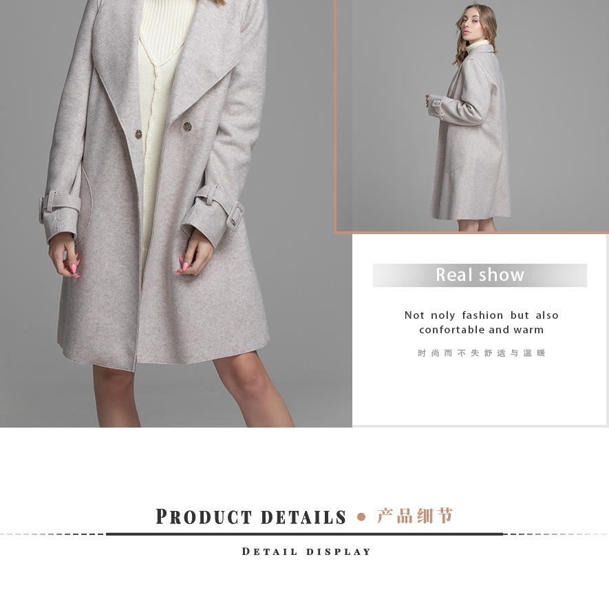 Manteau de laine femme THREELINES - Ref 3417012 Image 7